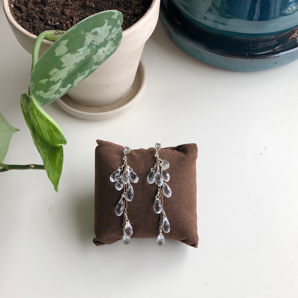 Crystal Drop Earrings - Pair